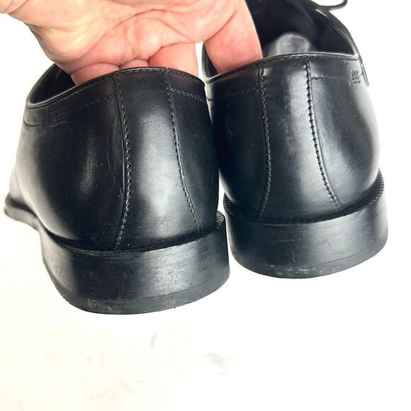 BOSS Hugo Boss Black Square Toe Dress Shoe Derby Lace Up Men’s Size US 11 - Picture 8 of 12